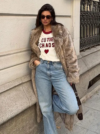 Trench-coat d'hiver doux pour femme