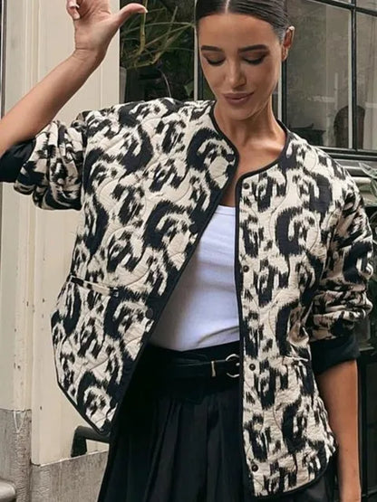 Veste pour femme élégante Motif floral Aspect vintage