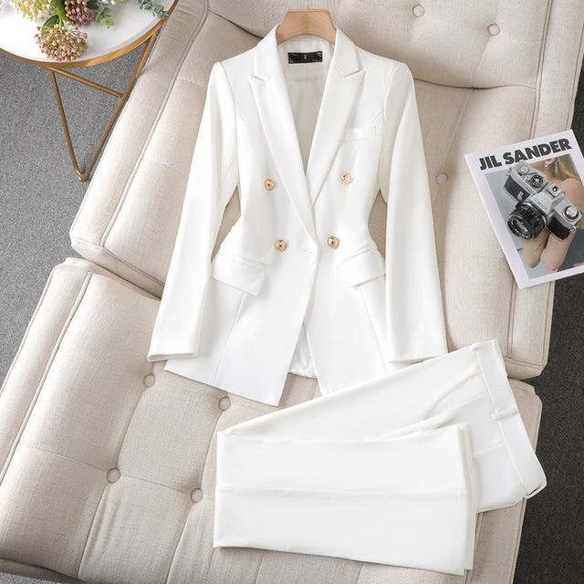 Ensemble blazer-pantalon d'automne