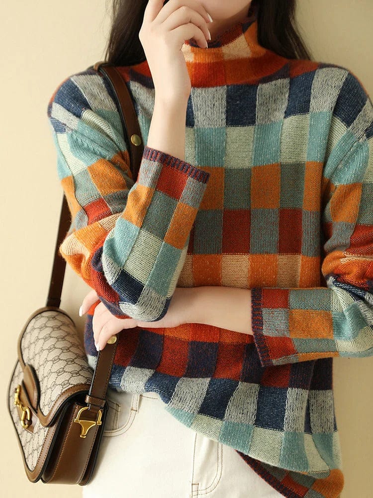 Pull d'automne col roulé design moderne élégant