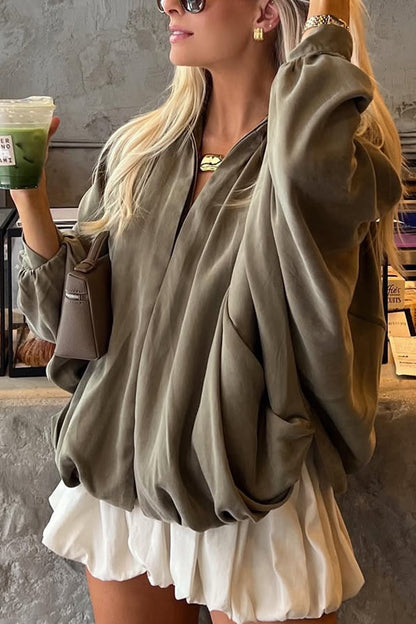 Stylische Damenjacke Langärmlig Revers Schick - IdealeKleiden