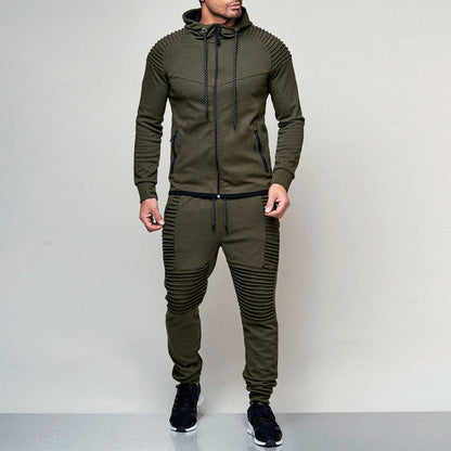 Pantalon de survêtement sportif en coton à capuche