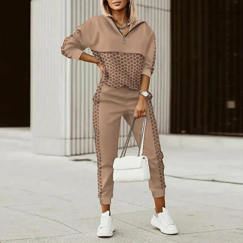 Damen Sportanzug Set Modern Jogging Style - IdealeKleiden