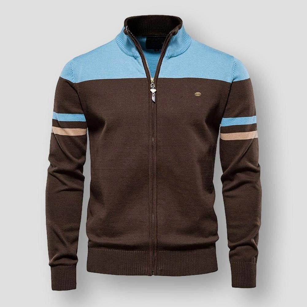 Modische Herrenjacke Farbblock Design - IdealeKleiden
