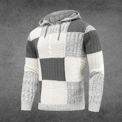 Sweat-shirt à capuche chaud en laine pour homme