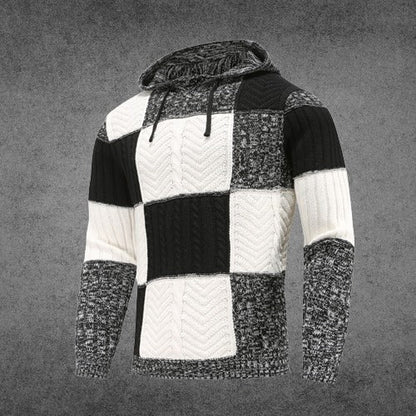 Sweat-shirt à capuche chaud en laine pour homme