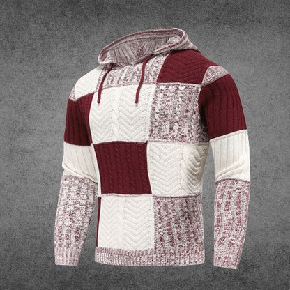Sweat-shirt à capuche chaud en laine pour homme