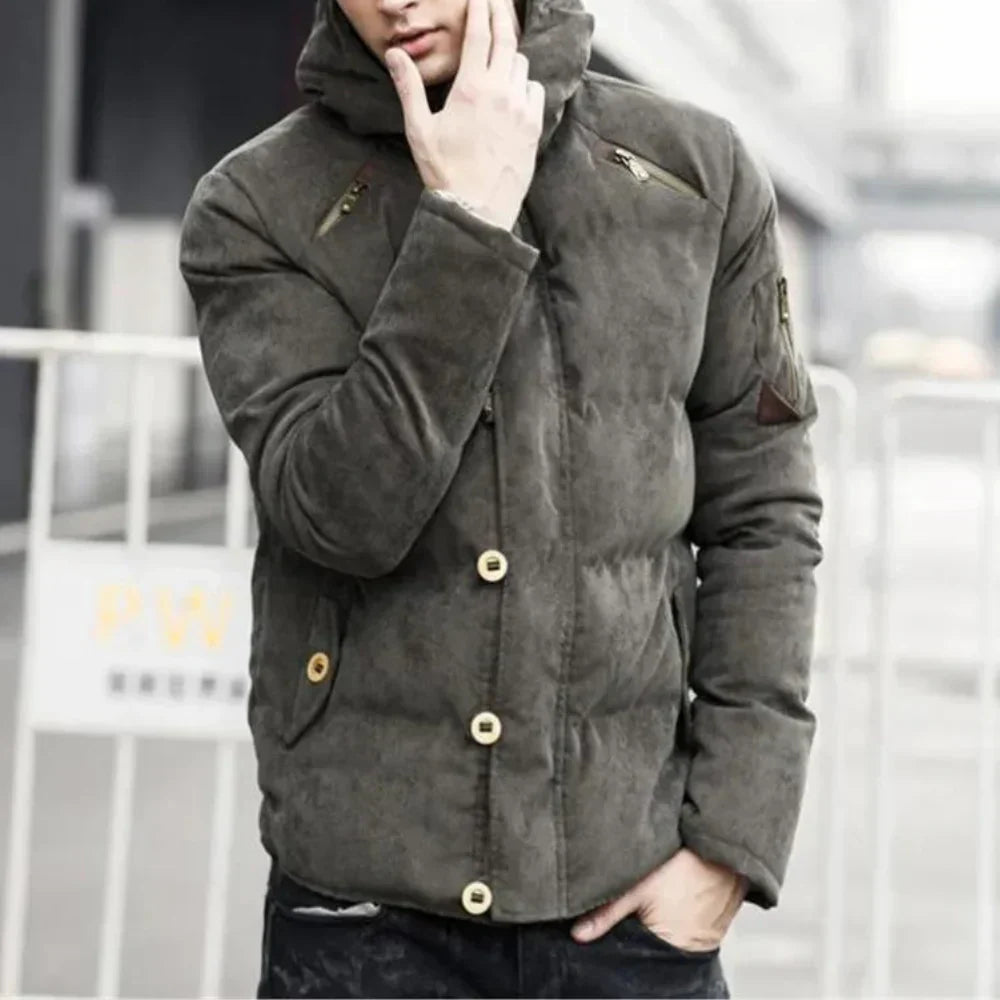 Veste à capuche élégante pour homme, design moderne