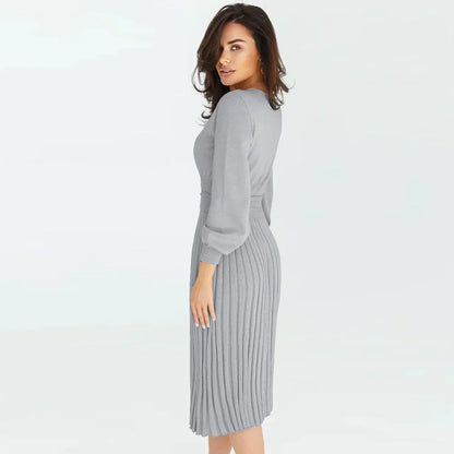 Elegantes Strickkleid Damen Modell - IdealeKleiden