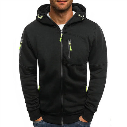 Parka homme à capuche et fermeture éclair