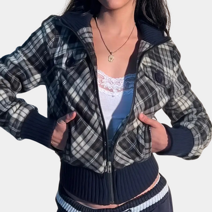 Herbst Damenjacke Hochkragen Warm - IdealeKleiden