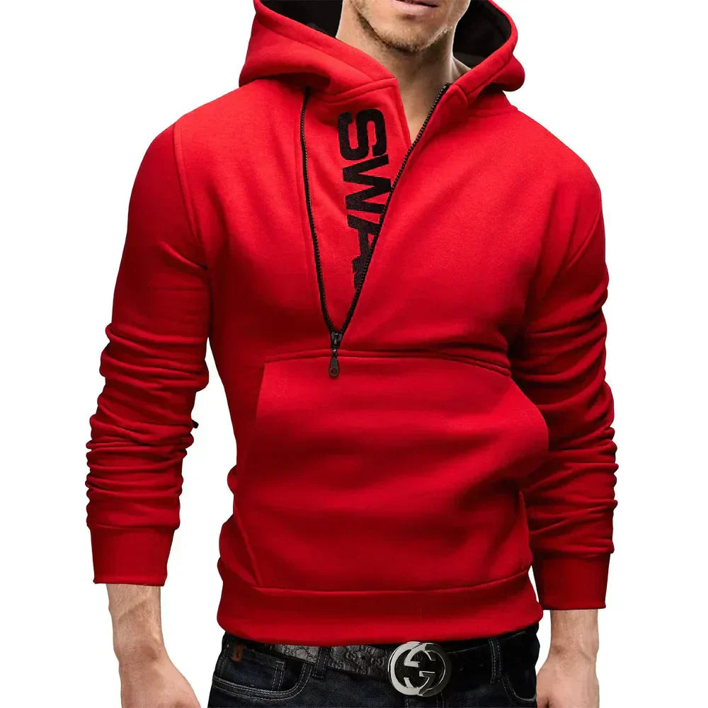 Sweat à capuche tendance avec fermeture éclair latérale