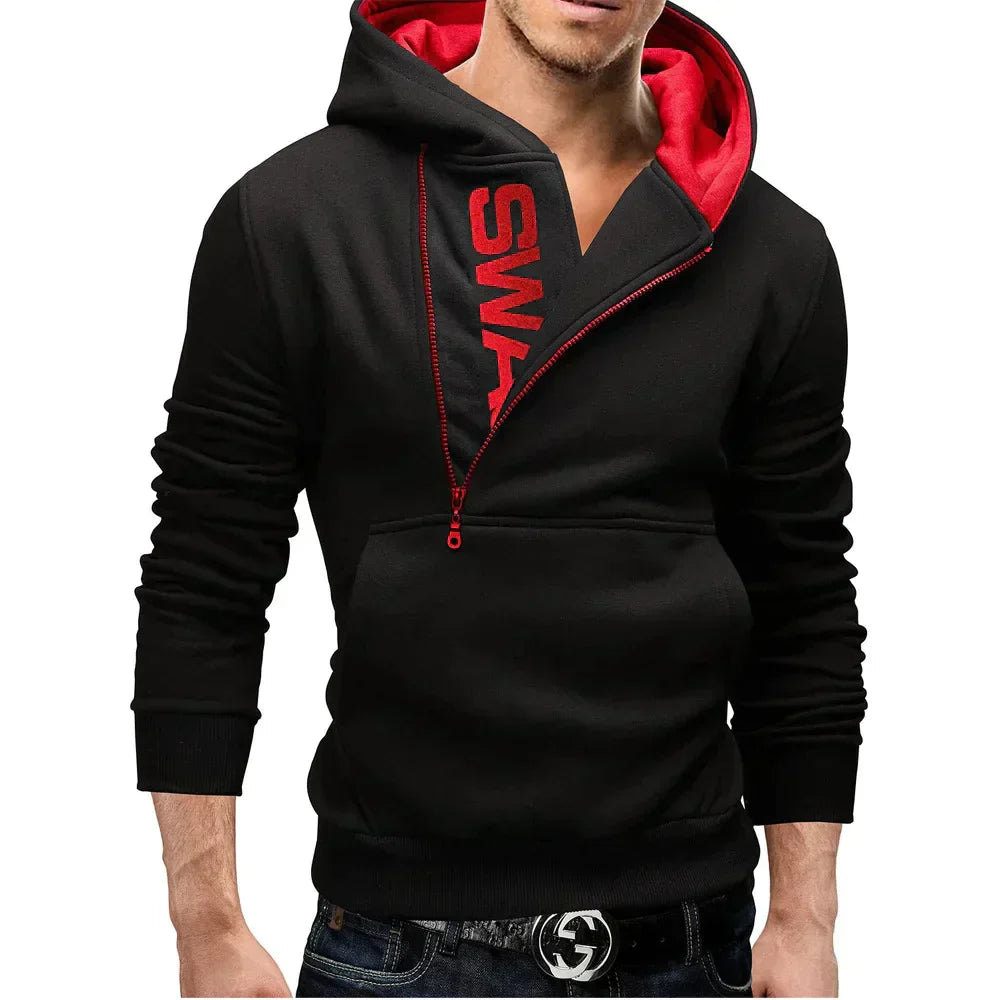 Sweat à capuche tendance avec fermeture éclair latérale