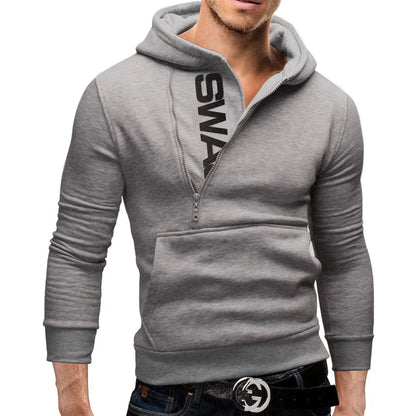 Sweat à capuche tendance avec fermeture éclair latérale