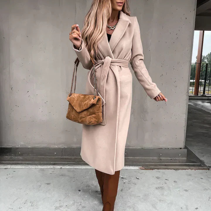Manteau élégant pour femme en laine mélangée