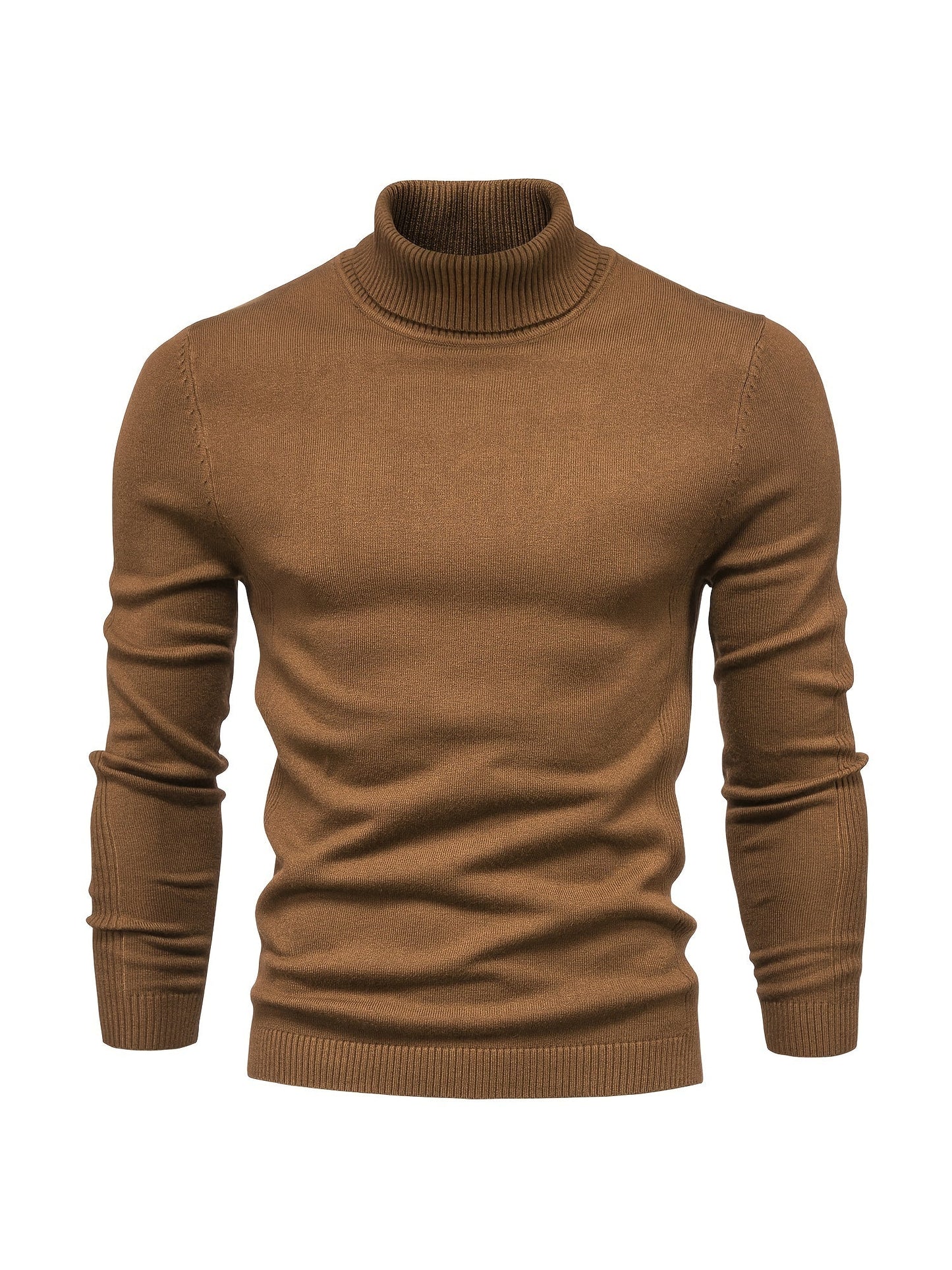 Pull col roulé homme en laine mérinos moderne et chaud