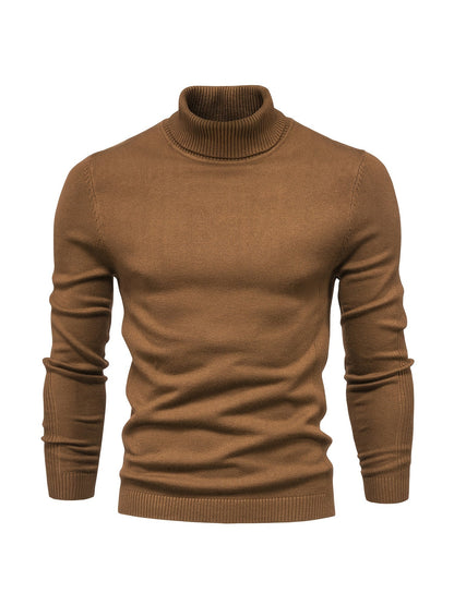 Pull col roulé homme en laine mérinos moderne et chaud