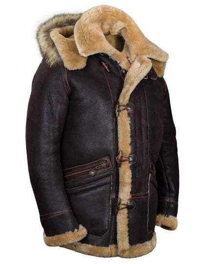 Blouson en cuir femme Doux Doublure peluche Capuche