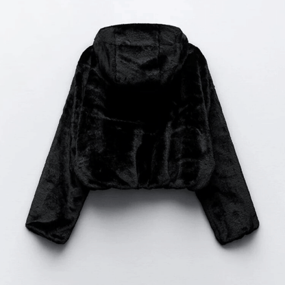 Damen Winterjacke Stilvoll Kunstleder - IdealeKleiden