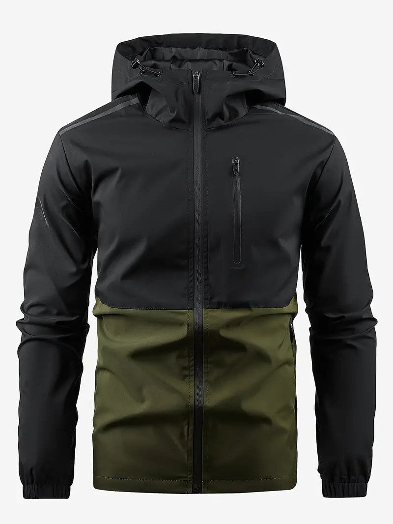 Blouson coupe-vent homme sport extérieur à capuche