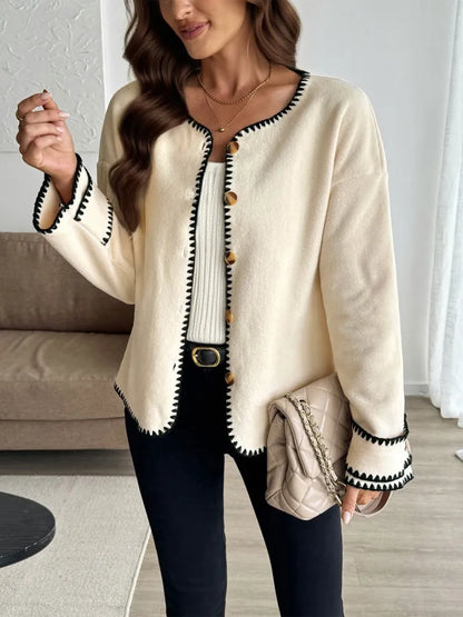 Damen Strickjacke Bequem Langärmlig Mode - IdealeKleiden