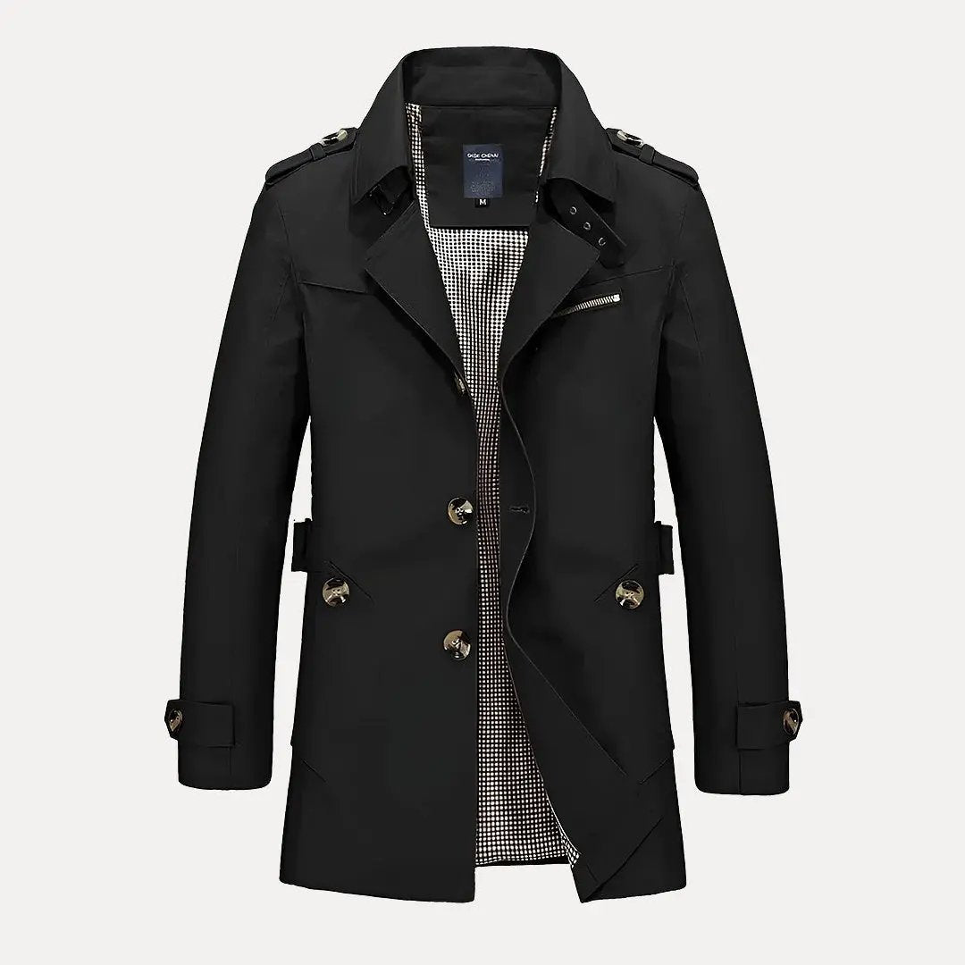 Trench-coat élégant à col rabattu pour femme