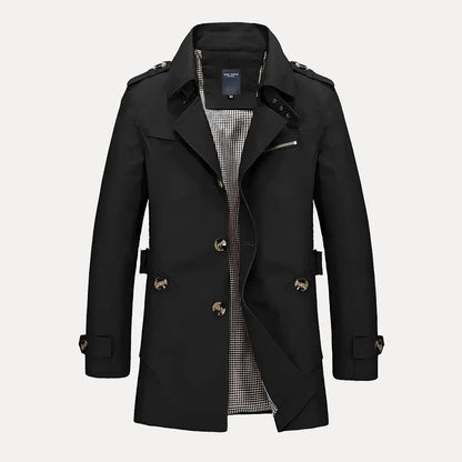 Trench-coat élégant à col rabattu pour femme