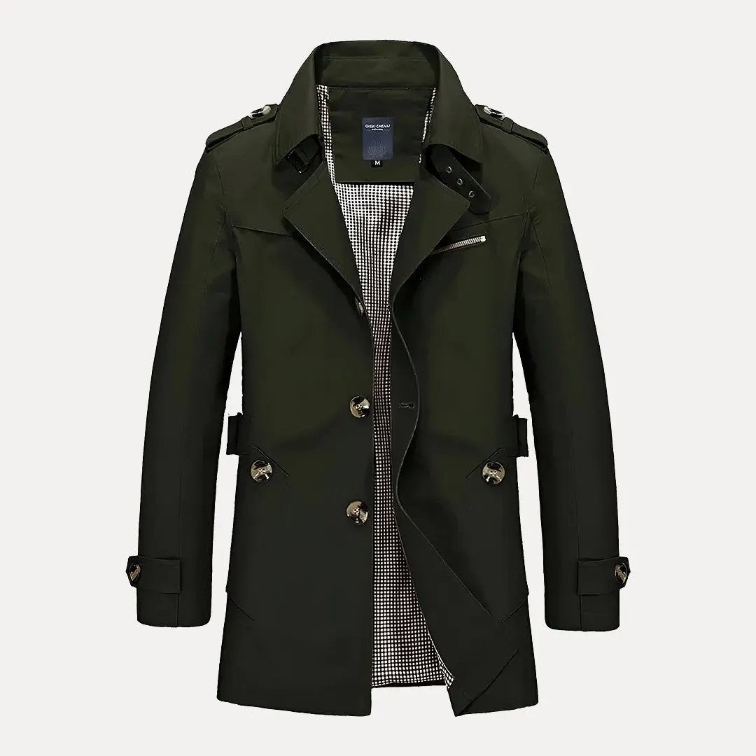 Trench-coat élégant à col rabattu pour femme