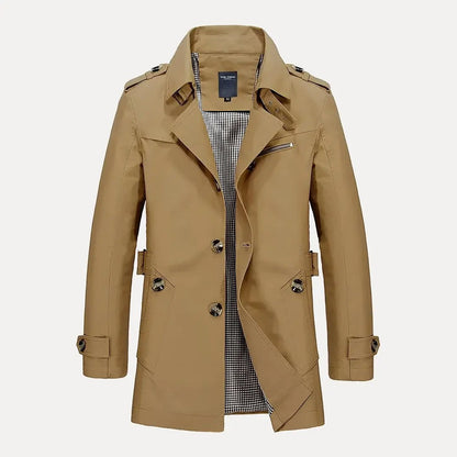 Trench-coat élégant à col rabattu pour femme