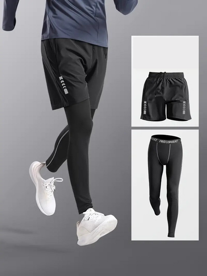 Ensemble de short et legging de sport pour homme