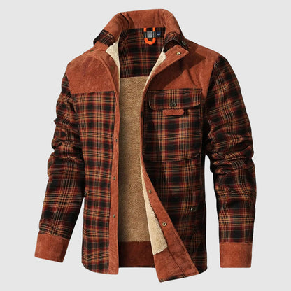 Veste Sherpa à carreaux chaude d'extérieur