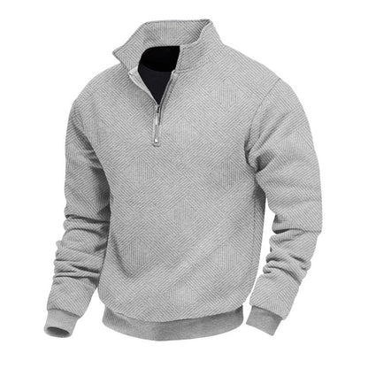 Pull en tricot pour homme, demi-zip, chaud et élégant