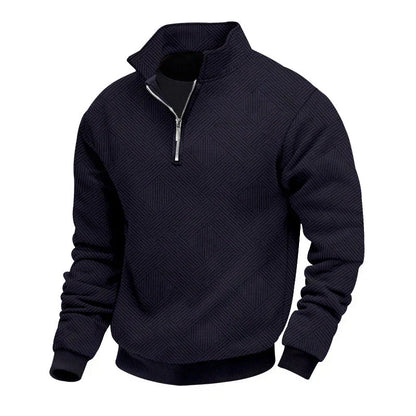 Pull en tricot pour homme, demi-zip, chaud et élégant