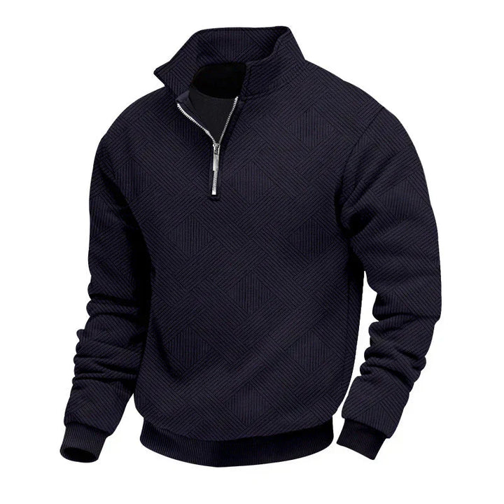 Pull en tricot pour homme, demi-zip, chaud et élégant