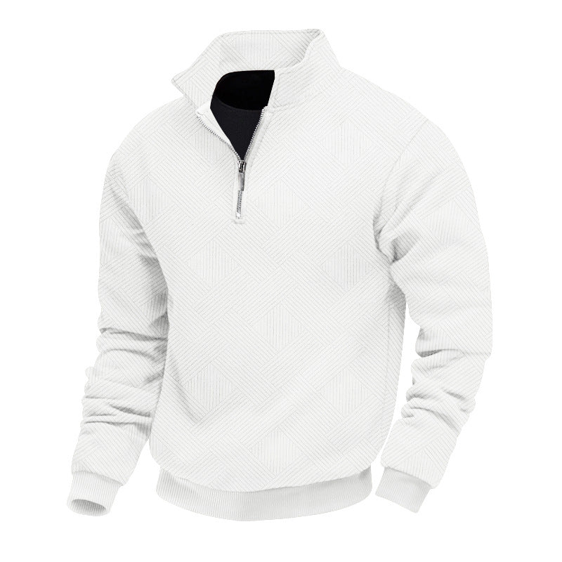 Pull en tricot pour homme, demi-zip, chaud et élégant