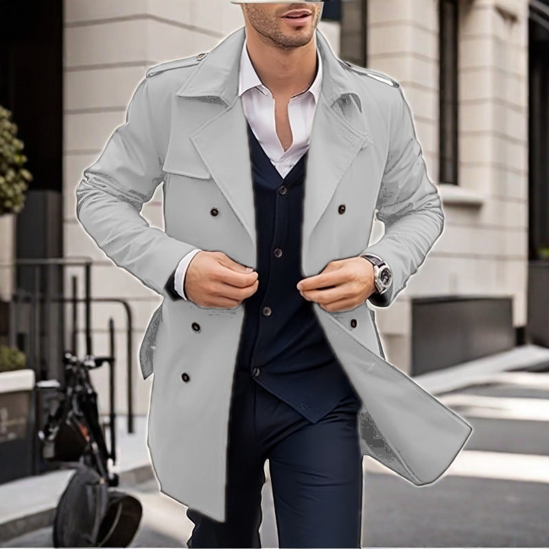 Trench-coat classique homme avec poches