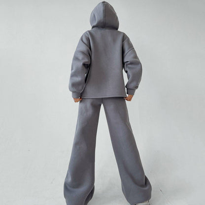 Ensemble sweat à capuche oversize décontracté et pantalon large pour femme