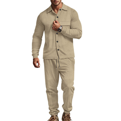 Herren Schlafanzug Bequem Elegant Knöpfe - IdealeKleiden