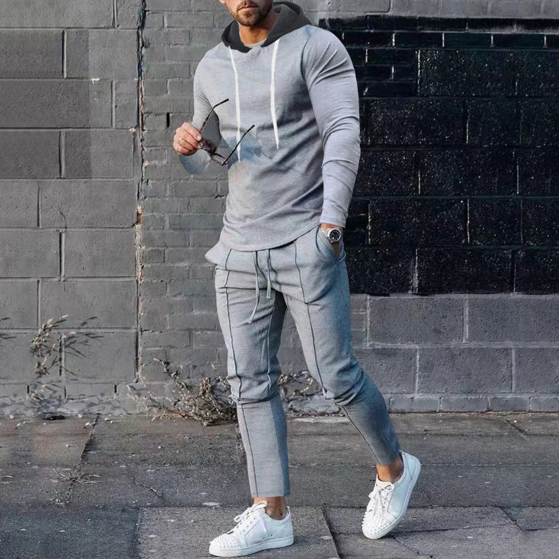 Ensemble de sport pour hommes : Sweat à capuche, pantalon de jogging, tendance