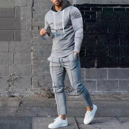 Ensemble de sport pour hommes : Sweat à capuche, pantalon de jogging, tendance
