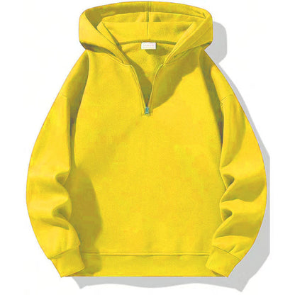Sweat-shirt sport homme capuche demi-zip