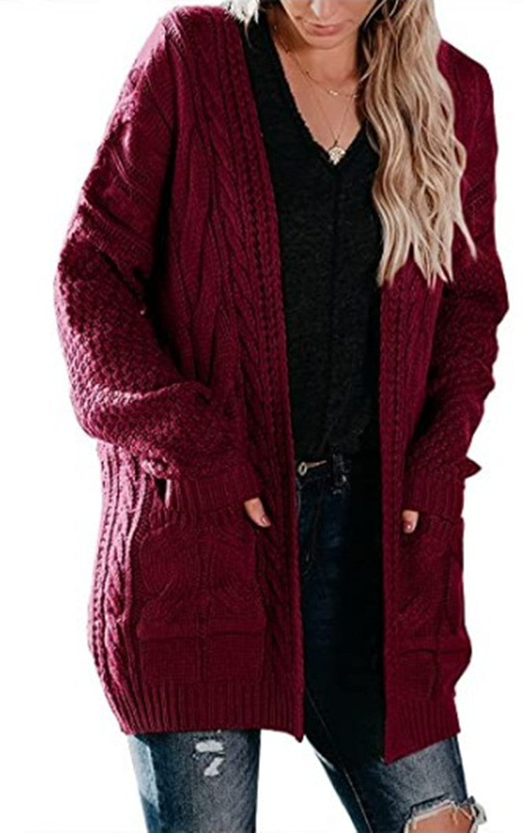 Cardigan Femme Grosse Maille Féminin Pratique