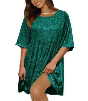 Robe de soirée scintillante à sequins pour femme