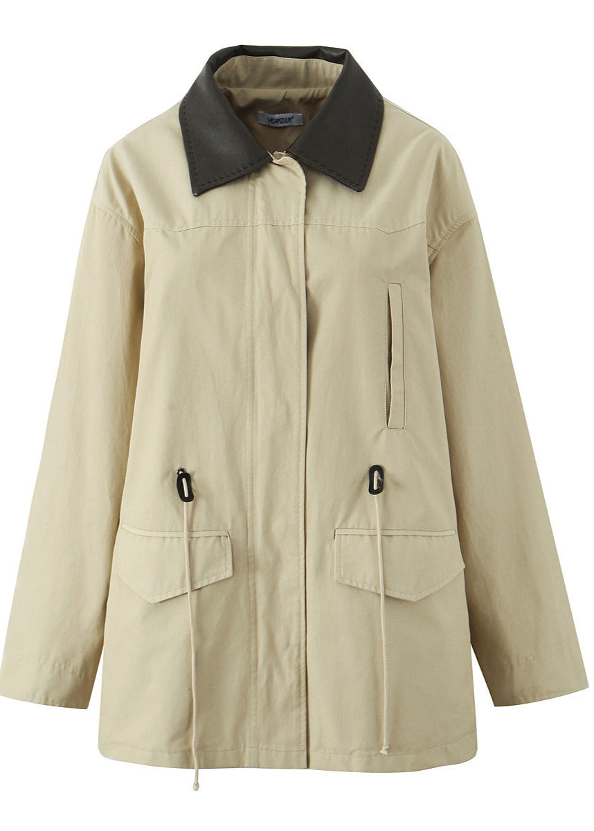 Veste d'extérieur tendance avec col contrastant