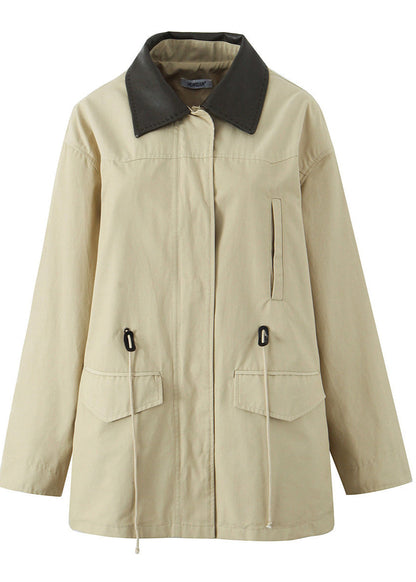 Veste d'extérieur tendance avec col contrastant