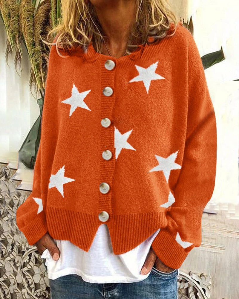 Cardigan femme motif étoiles Chic à porter
