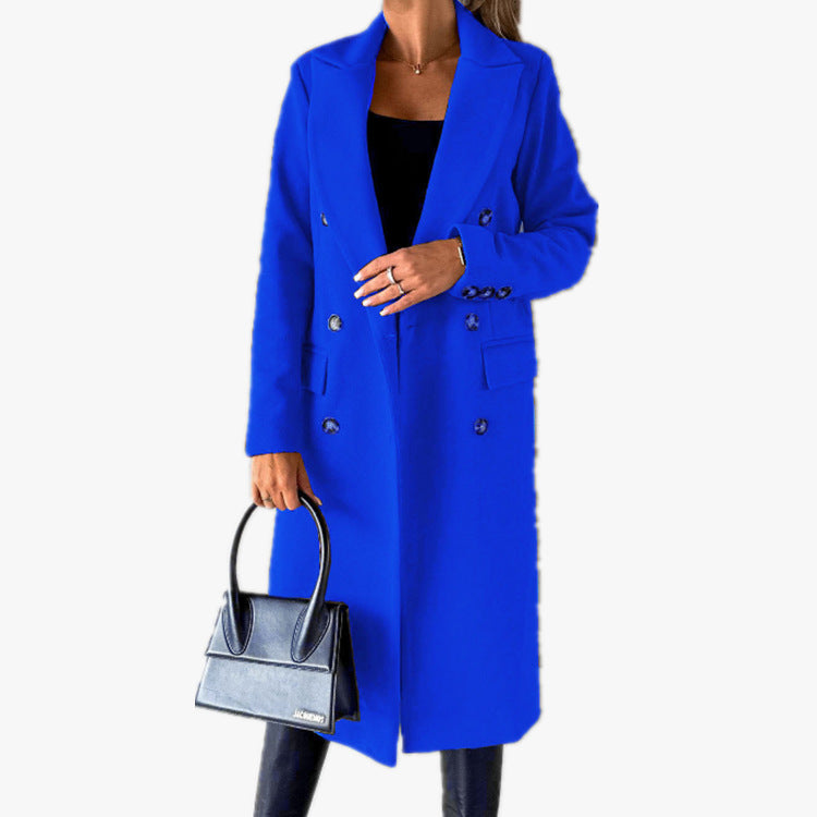 Trench-coat classique élégant pour femme avec poches