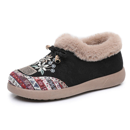 Chaussons Femme Chaussons Polaire Chauds Motif Floral