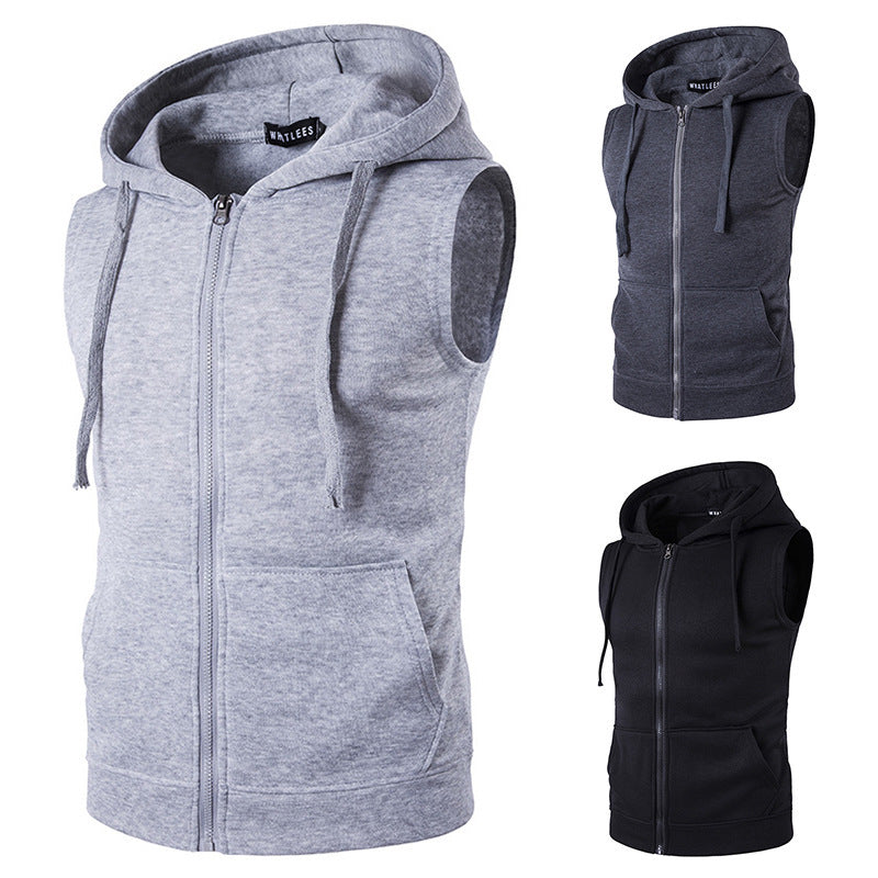 Herren Kapuzenjacke Sportlich Mit Taschen - IdealeKleiden