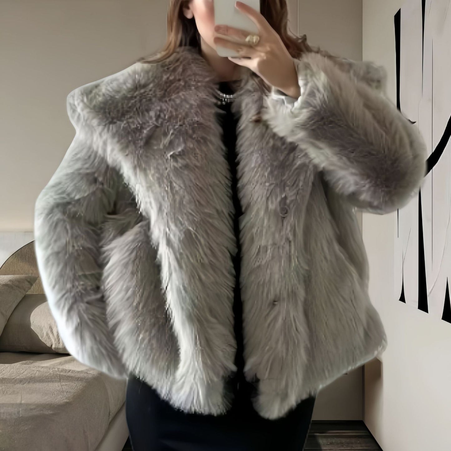 Veste en fourrure souple et élégante pour femme